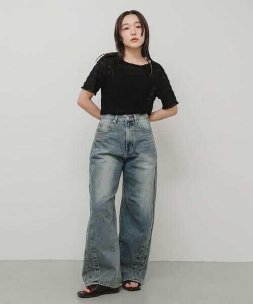 SENSE OF PLACE by URBAN RESEARCH / センスオブプレイス バイ アーバンリサーチ Tシャツ | シャーリングシアートップ(5分袖) | 詳細16