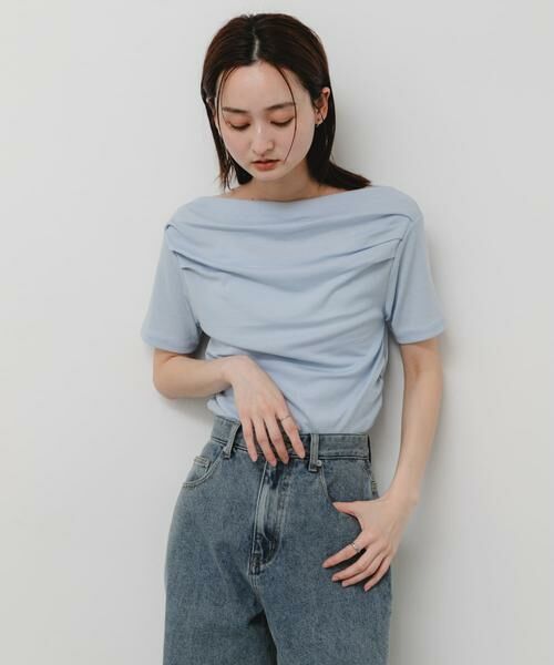 SENSE OF PLACE by URBAN RESEARCH / センスオブプレイス バイ アーバンリサーチ Tシャツ | シアードレープトップ(半袖) | 詳細1
