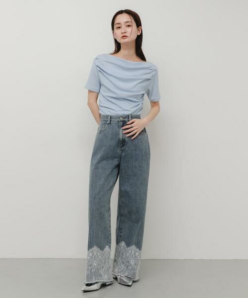 SENSE OF PLACE by URBAN RESEARCH / センスオブプレイス バイ アーバンリサーチ Tシャツ | シアードレープトップ(半袖) | 詳細3