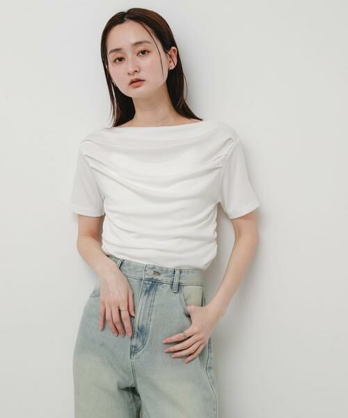 SENSE OF PLACE by URBAN RESEARCH / センスオブプレイス バイ アーバンリサーチ Tシャツ | シアードレープトップ(半袖) | 詳細8