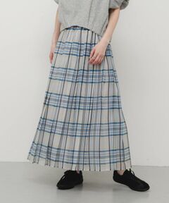 シアーチェックプリーツスカート