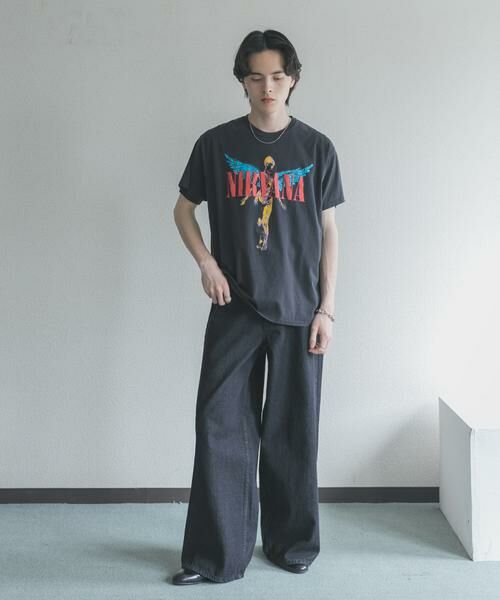 SENSE OF PLACE by URBAN RESEARCH / センスオブプレイス バイ アーバンリサーチ Tシャツ | THRIFTY LOOK　NIRVANA IN UTERO フェードTシャツ | 詳細3