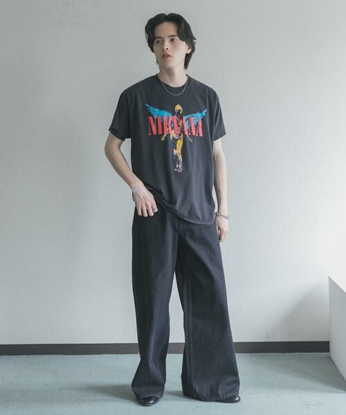 SENSE OF PLACE by URBAN RESEARCH / センスオブプレイス バイ アーバンリサーチ Tシャツ | THRIFTY LOOK　NIRVANA IN UTERO フェードTシャツ | 詳細4
