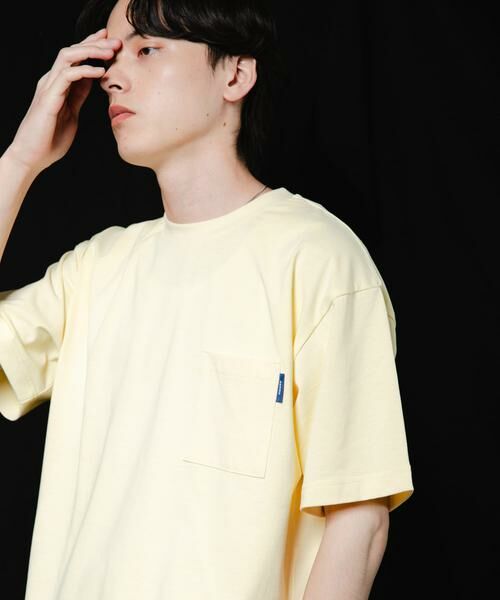 SENSE OF PLACE by URBAN RESEARCH / センスオブプレイス バイ アーバンリサーチ Tシャツ | 『UR TECH ひやサラクール』リラックスポケットTシャツ（イエロー）