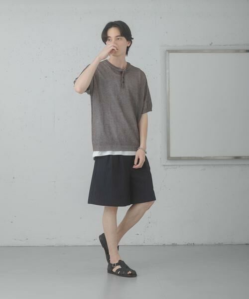 SENSE OF PLACE by URBAN RESEARCH / センスオブプレイス バイ アーバンリサーチ ニット・セーター | 『洗濯可』リネンタッチメッシュヘンリーニット | 詳細21