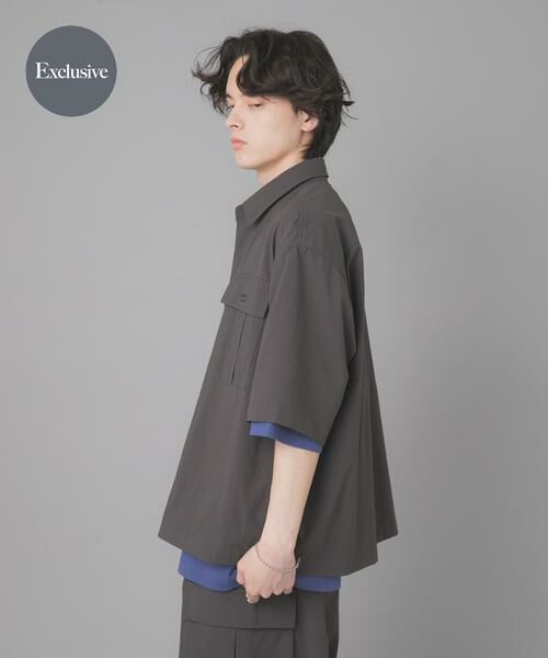 SENSE OF PLACE by URBAN RESEARCH / センスオブプレイス バイ アーバンリサーチ シャツ・ブラウス | 『別注』Converse×SENSE OF PLACE　JACK PURCELLショートスリーブシャツ（チャコールグレー）