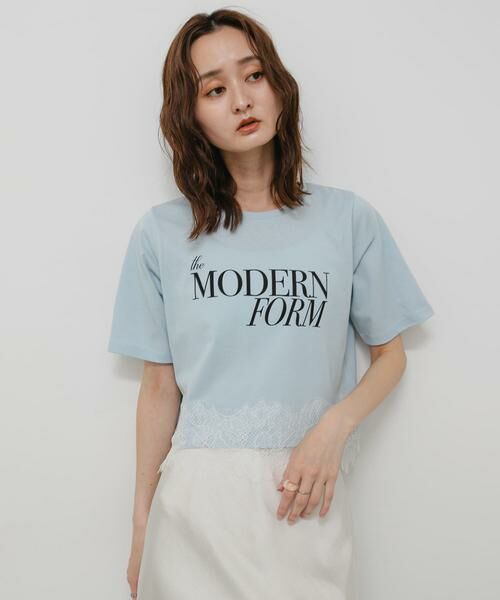 SENSE OF PLACE by URBAN RESEARCH / センスオブプレイス バイ アーバンリサーチ Tシャツ | クロップドレースロゴTシャツ(半袖) | 詳細1