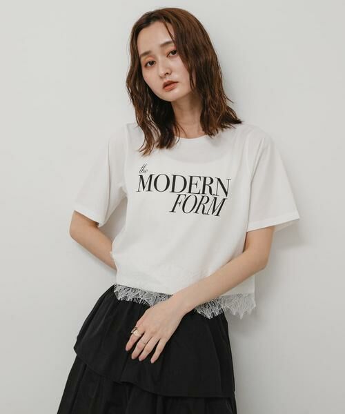 SENSE OF PLACE by URBAN RESEARCH / センスオブプレイス バイ アーバンリサーチ Tシャツ | クロップドレースロゴTシャツ(半袖) | 詳細12