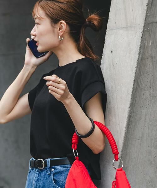 SENSE OF PLACE by URBAN RESEARCH / センスオブプレイス バイ アーバンリサーチ Tシャツ | モチモチポンチTシャツ（ブラック）