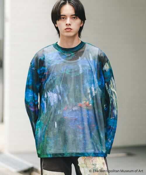 SENSE OF PLACE by URBAN RESEARCH / センスオブプレイス バイ アーバンリサーチ Tシャツ | 『別注』The Met×SENSE OF PLACE　シアーロングTシャツ(モネ) | 詳細3