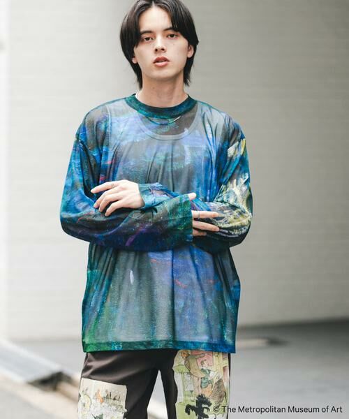 SENSE OF PLACE by URBAN RESEARCH / センスオブプレイス バイ アーバンリサーチ Tシャツ | 『別注』The Met×SENSE OF PLACE　シアーロングTシャツ(モネ) | 詳細4