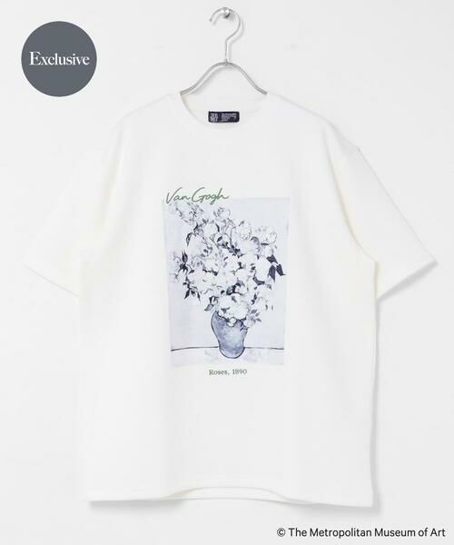 SENSE OF PLACE by URBAN RESEARCH / センスオブプレイス バイ アーバンリサーチ Tシャツ | 『別注』『イージーケア/接触冷感』The Met×SENSE OF PLACE　S/S T-SHIRTS(Gogh)A（ホワイト）