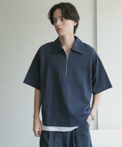 SENSE OF PLACE by URBAN RESEARCH / センスオブプレイス バイ アーバンリサーチ Tシャツ | ライトダンボールポンチハーフジップ Tシャツ