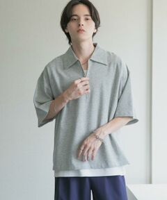 SENSE OF PLACE by URBAN RESEARCH / センスオブプレイス バイ アーバンリサーチ Tシャツ | ライトダンボールポンチハーフジップ Tシャツ