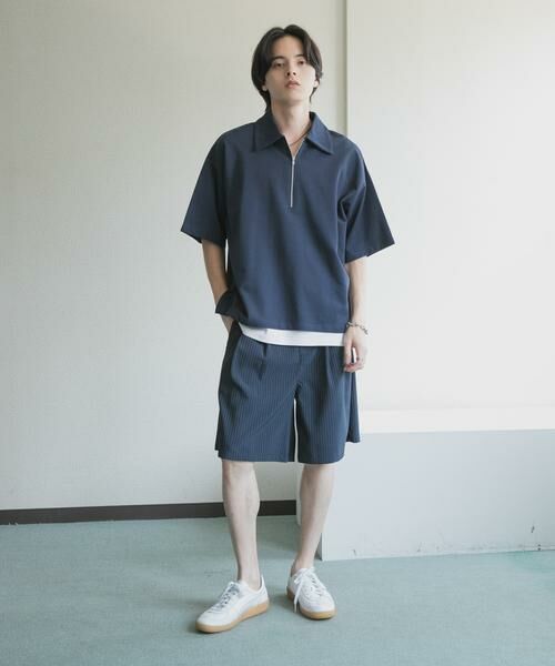 SENSE OF PLACE by URBAN RESEARCH / センスオブプレイス バイ アーバンリサーチ Tシャツ | ライトダンボールポンチハーフジップ Tシャツ | 詳細10