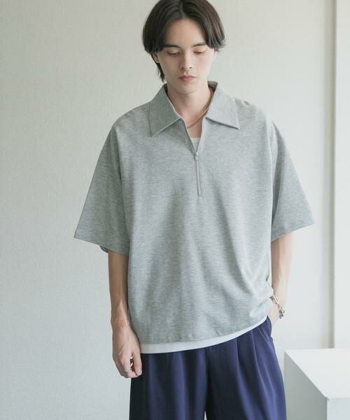 SENSE OF PLACE by URBAN RESEARCH / センスオブプレイス バイ アーバンリサーチ Tシャツ | ライトダンボールポンチハーフジップ Tシャツ | 詳細20