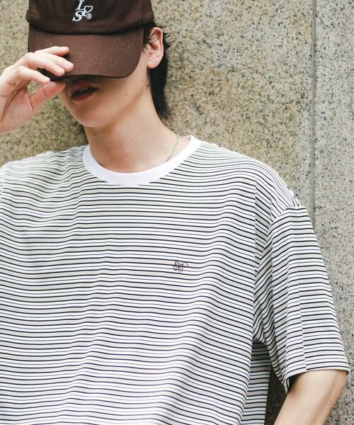 SENSE OF PLACE by URBAN RESEARCH / センスオブプレイス バイ アーバンリサーチ Tシャツ | ワンポイントシシュウロゴTシャツ（ホワイト系その他）