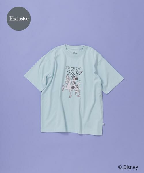 SENSE OF PLACE by URBAN RESEARCH / センスオブプレイス バイ アーバンリサーチ Tシャツ | 別注/Disney/グラフィックTシャツA（ライトブルー）