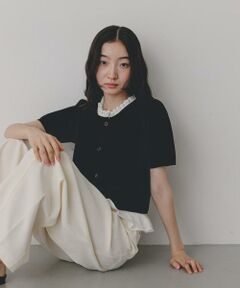 SENSE OF PLACE by URBAN RESEARCH / センスオブプレイス バイ アーバンリサーチ ニット・セーター | 『洗濯可』フリルドッキングニット