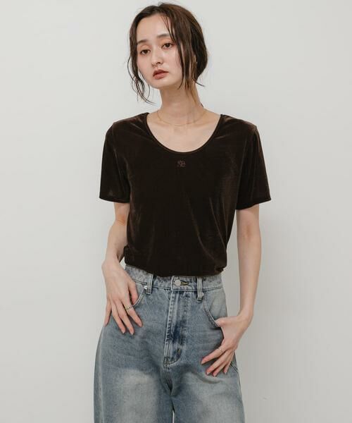 SENSE OF PLACE by URBAN RESEARCH / センスオブプレイス バイ アーバンリサーチ Tシャツ | 2WAYシシュウベロアTシャツ | 詳細1