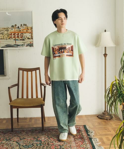 SENSE OF PLACE by URBAN RESEARCH / センスオブプレイス バイ アーバンリサーチ Tシャツ | 『別注』『イージーケア/吸水速乾/接触冷感』ART T-SHIRTS A(davinci) | 詳細5