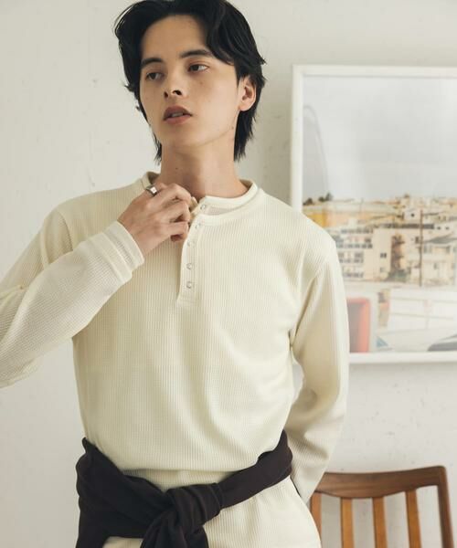 SENSE OF PLACE by URBAN RESEARCH / センスオブプレイス バイ アーバンリサーチ Tシャツ | フェイクレイヤードヘンリーネックロングTシャツ | 詳細2