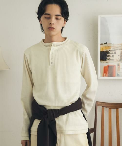 SENSE OF PLACE by URBAN RESEARCH / センスオブプレイス バイ アーバンリサーチ Tシャツ | フェイクレイヤードヘンリーネックロングTシャツ | 詳細4