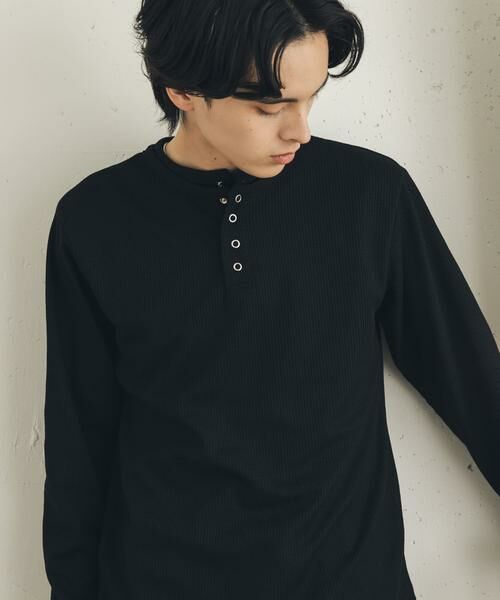 SENSE OF PLACE by URBAN RESEARCH / センスオブプレイス バイ アーバンリサーチ Tシャツ | フェイクレイヤードヘンリーネックロングTシャツ | 詳細11