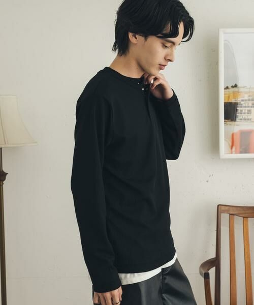SENSE OF PLACE by URBAN RESEARCH / センスオブプレイス バイ アーバンリサーチ Tシャツ | フェイクレイヤードヘンリーネックロングTシャツ | 詳細12