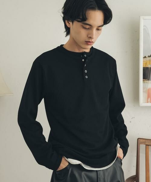 SENSE OF PLACE by URBAN RESEARCH / センスオブプレイス バイ アーバンリサーチ Tシャツ | フェイクレイヤードヘンリーネックロングTシャツ | 詳細13
