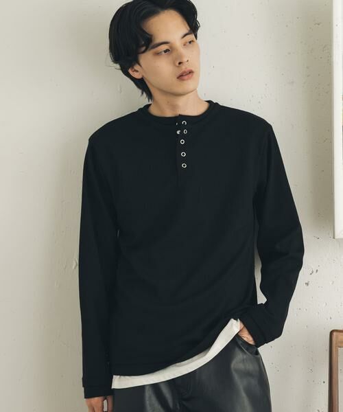 SENSE OF PLACE by URBAN RESEARCH / センスオブプレイス バイ アーバンリサーチ Tシャツ | フェイクレイヤードヘンリーネックロングTシャツ | 詳細14