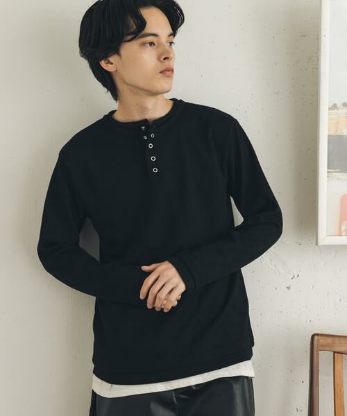 SENSE OF PLACE by URBAN RESEARCH / センスオブプレイス バイ アーバンリサーチ Tシャツ | フェイクレイヤードヘンリーネックロングTシャツ | 詳細16