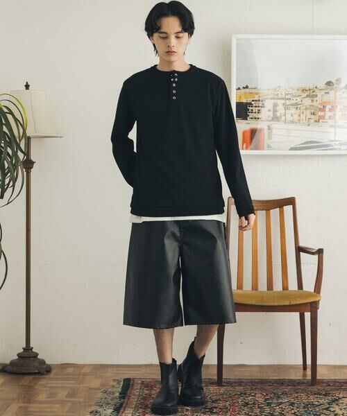 SENSE OF PLACE by URBAN RESEARCH / センスオブプレイス バイ アーバンリサーチ Tシャツ | フェイクレイヤードヘンリーネックロングTシャツ | 詳細17