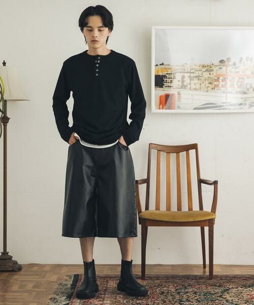 SENSE OF PLACE by URBAN RESEARCH / センスオブプレイス バイ アーバンリサーチ Tシャツ | フェイクレイヤードヘンリーネックロングTシャツ | 詳細18