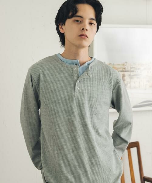 SENSE OF PLACE by URBAN RESEARCH / センスオブプレイス バイ アーバンリサーチ Tシャツ | フェイクレイヤードヘンリーネックロングTシャツ | 詳細23