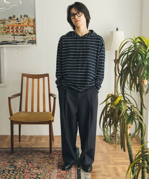 SENSE OF PLACE by URBAN RESEARCH / センスオブプレイス バイ アーバンリサーチ Tシャツ | ボーダーフーディーロングTシャツ | 詳細5