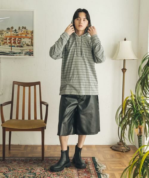 SENSE OF PLACE by URBAN RESEARCH / センスオブプレイス バイ アーバンリサーチ Tシャツ | ボーダーフーディーロングTシャツ | 詳細19