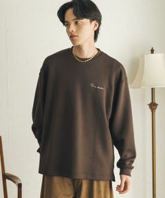 SENSE OF PLACE by URBAN RESEARCH / センスオブプレイス バイ アーバンリサーチ Tシャツ | 『イージーケア/吸水速乾』シシュウダンボールポンチロングスリーブTシャツ
