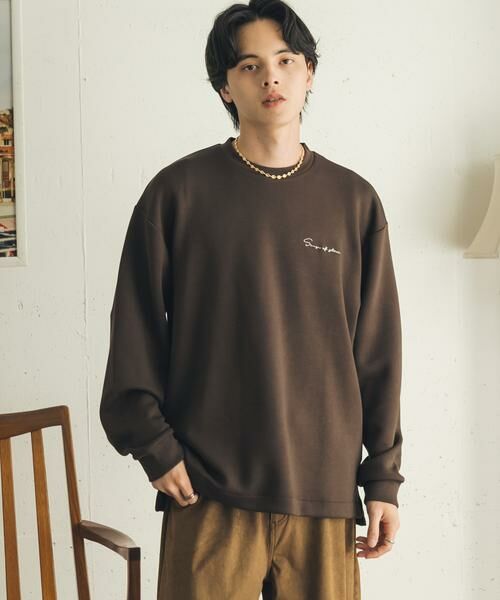 SENSE OF PLACE by URBAN RESEARCH / センスオブプレイス バイ アーバンリサーチ Tシャツ | 『イージーケア/吸水速乾』シシュウダンボールポンチロングスリーブTシャツ | 詳細3