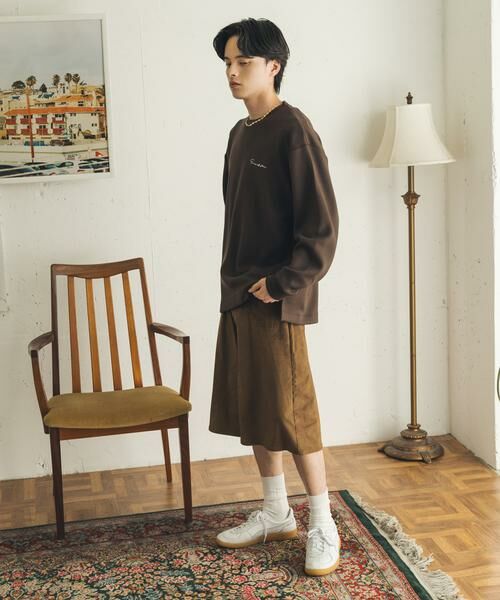 SENSE OF PLACE by URBAN RESEARCH / センスオブプレイス バイ アーバンリサーチ Tシャツ | 『イージーケア/吸水速乾』シシュウダンボールポンチロングスリーブTシャツ | 詳細4