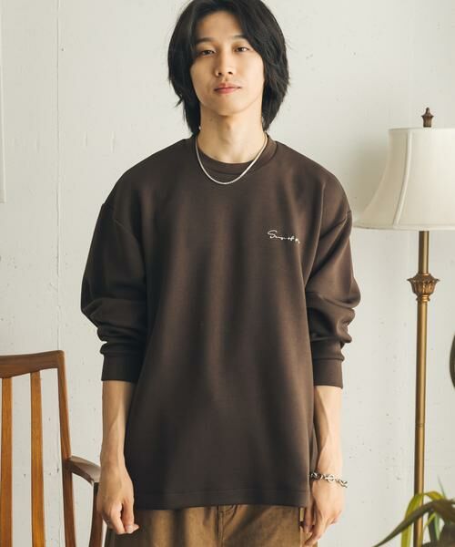 SENSE OF PLACE by URBAN RESEARCH / センスオブプレイス バイ アーバンリサーチ Tシャツ | 『イージーケア/吸水速乾』シシュウダンボールポンチロングスリーブTシャツ | 詳細6