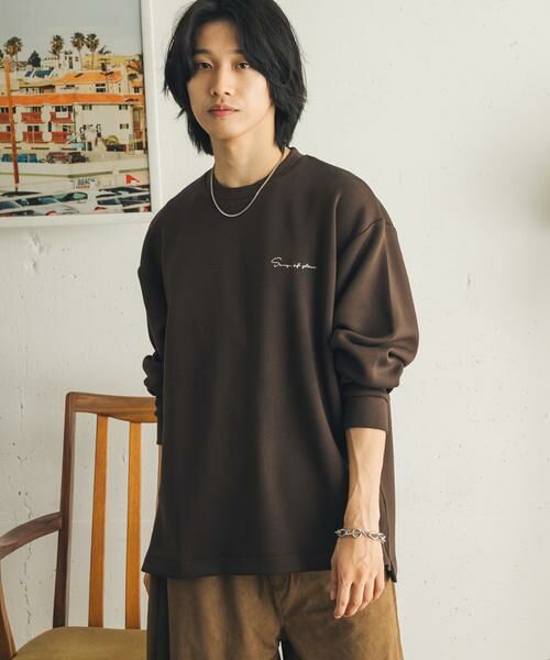 SENSE OF PLACE by URBAN RESEARCH / センスオブプレイス バイ アーバンリサーチ Tシャツ | 『イージーケア/吸水速乾』シシュウダンボールポンチロングスリーブTシャツ | 詳細7