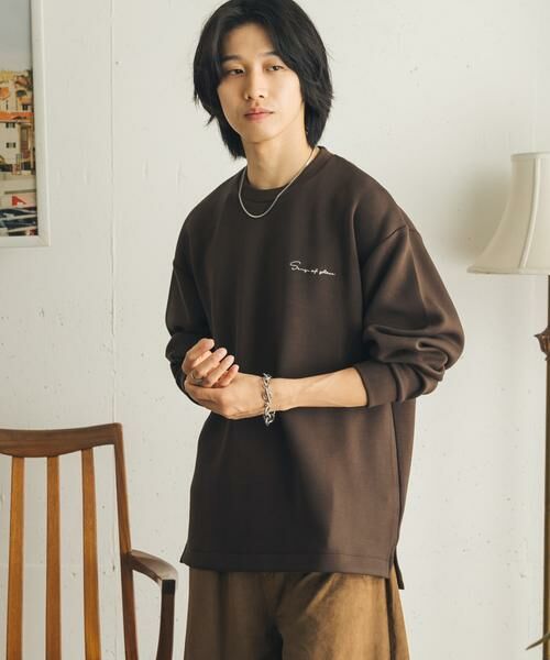 SENSE OF PLACE by URBAN RESEARCH / センスオブプレイス バイ アーバンリサーチ Tシャツ | 『イージーケア/吸水速乾』シシュウダンボールポンチロングスリーブTシャツ | 詳細8