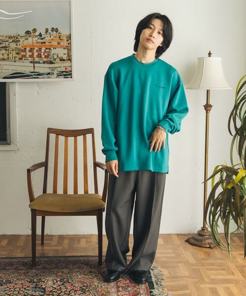 SENSE OF PLACE by URBAN RESEARCH / センスオブプレイス バイ アーバンリサーチ Tシャツ | 『イージーケア/吸水速乾』シシュウダンボールポンチロングスリーブTシャツ | 詳細20