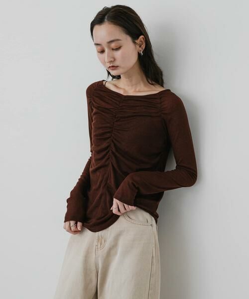 SENSE OF PLACE by URBAN RESEARCH / センスオブプレイス バイ アーバンリサーチ Tシャツ | シャーリングボートネックトップ | 詳細2