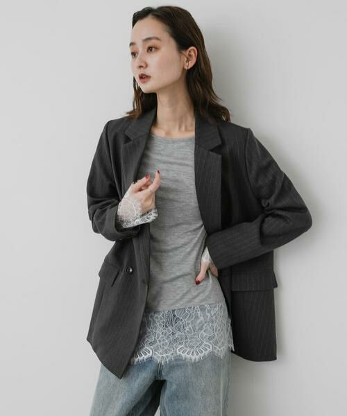 SENSE OF PLACE by URBAN RESEARCH / センスオブプレイス バイ アーバンリサーチ Tシャツ | 保湿レースヘムレイヤードカットソー | 詳細12