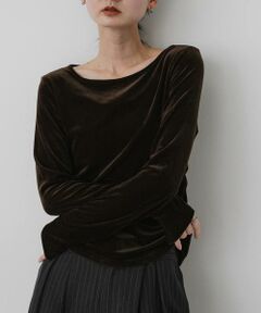 SENSE OF PLACE by URBAN RESEARCH / センスオブプレイス バイ アーバンリサーチ Tシャツ | サイドシャーリングベロアロングTシャツ