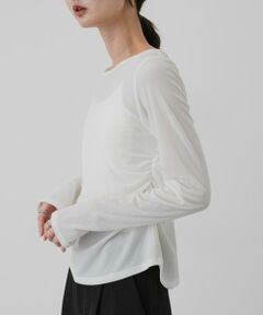 SENSE OF PLACE by URBAN RESEARCH / センスオブプレイス バイ アーバンリサーチ Tシャツ | サイドシャーリングベロアロングTシャツ
