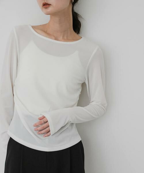 SENSE OF PLACE by URBAN RESEARCH / センスオブプレイス バイ アーバンリサーチ Tシャツ | サイドシャーリングベロアロングTシャツ | 詳細9