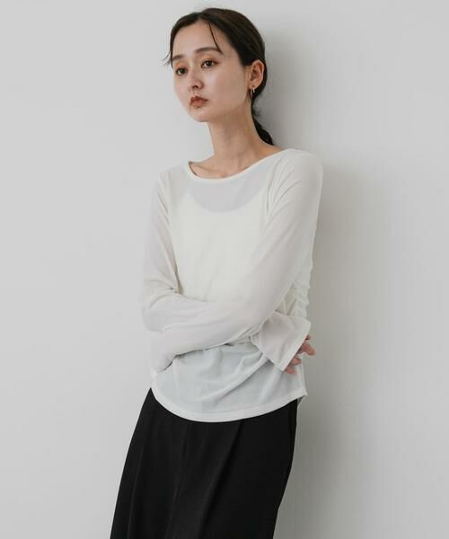 SENSE OF PLACE by URBAN RESEARCH / センスオブプレイス バイ アーバンリサーチ Tシャツ | サイドシャーリングベロアロングTシャツ | 詳細10